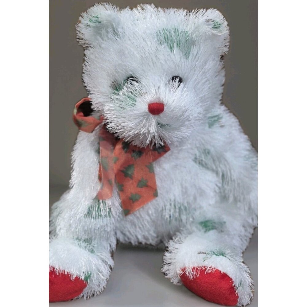 TY Punkies Santa Claws Holiday Bear Plush Stuffed Animal 2005 14"